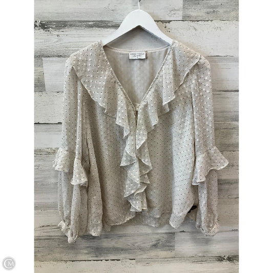 Top Long Sleeve By Dress Forum In Beige, Size: S