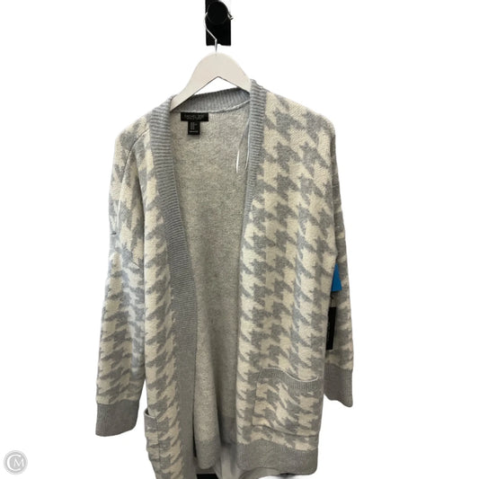 Sweater Cardigan By Rachel Zoe In Cream & Grey, Size: Xl