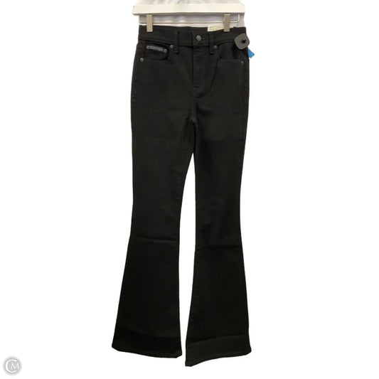 Jeans Flared By Calvin Klein In Black Denim, Size: 2