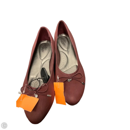 Shoes Flats By Clothes Mentor In Maroon, Size: 13