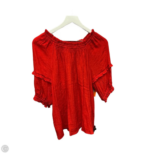 Top Short Sleeve By Nanette Lepore In Red, Size: M