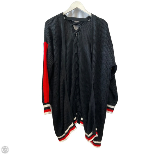 Sweater Cardigan By Ultra Flirt In Black, Size: 2x