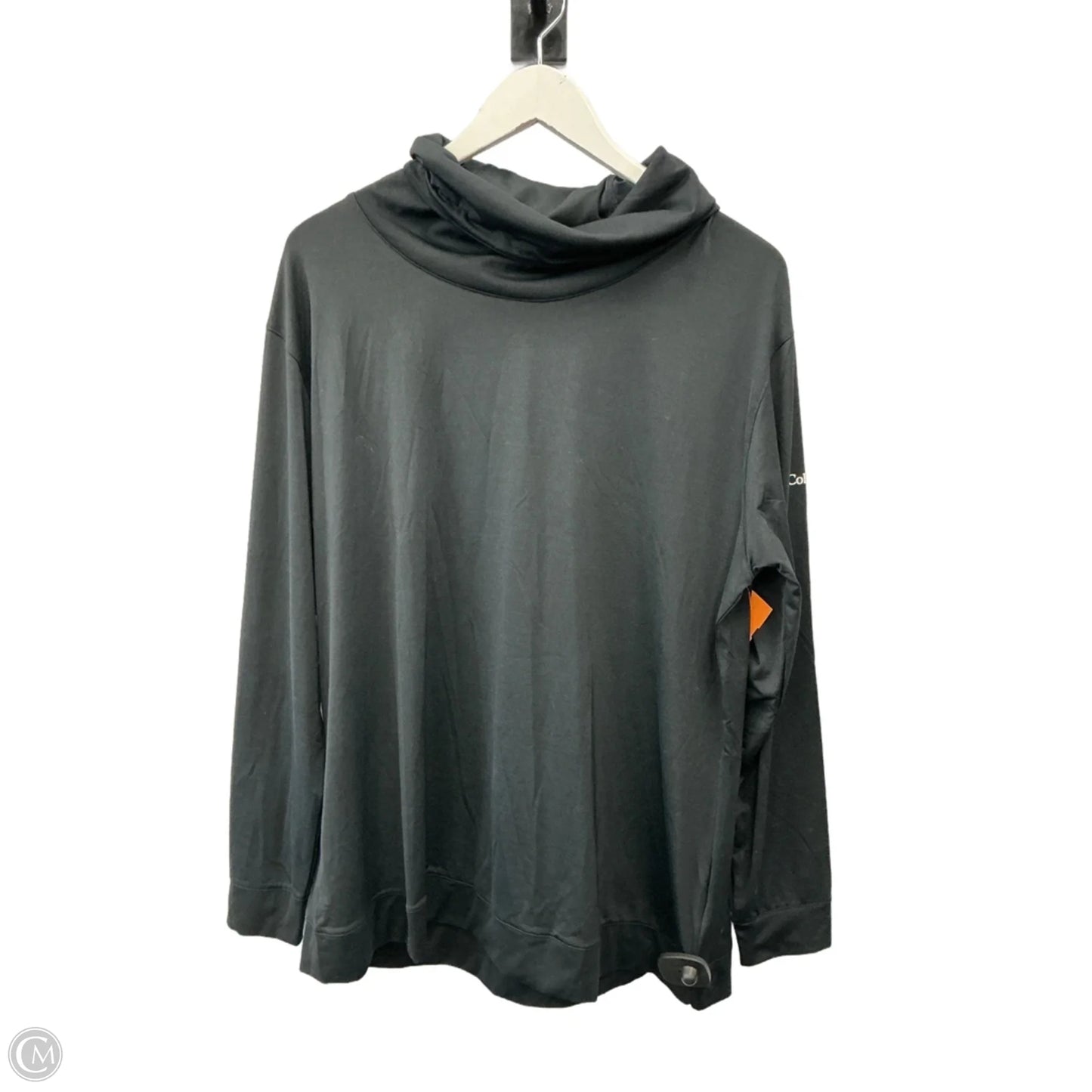 Athletic Top Long Sleeve Collar By Columbia In Black, Size: 2x