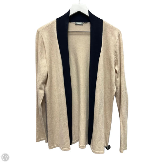 Sweater Cardigan Designer By Neiman Marcus In Tan, Size: L