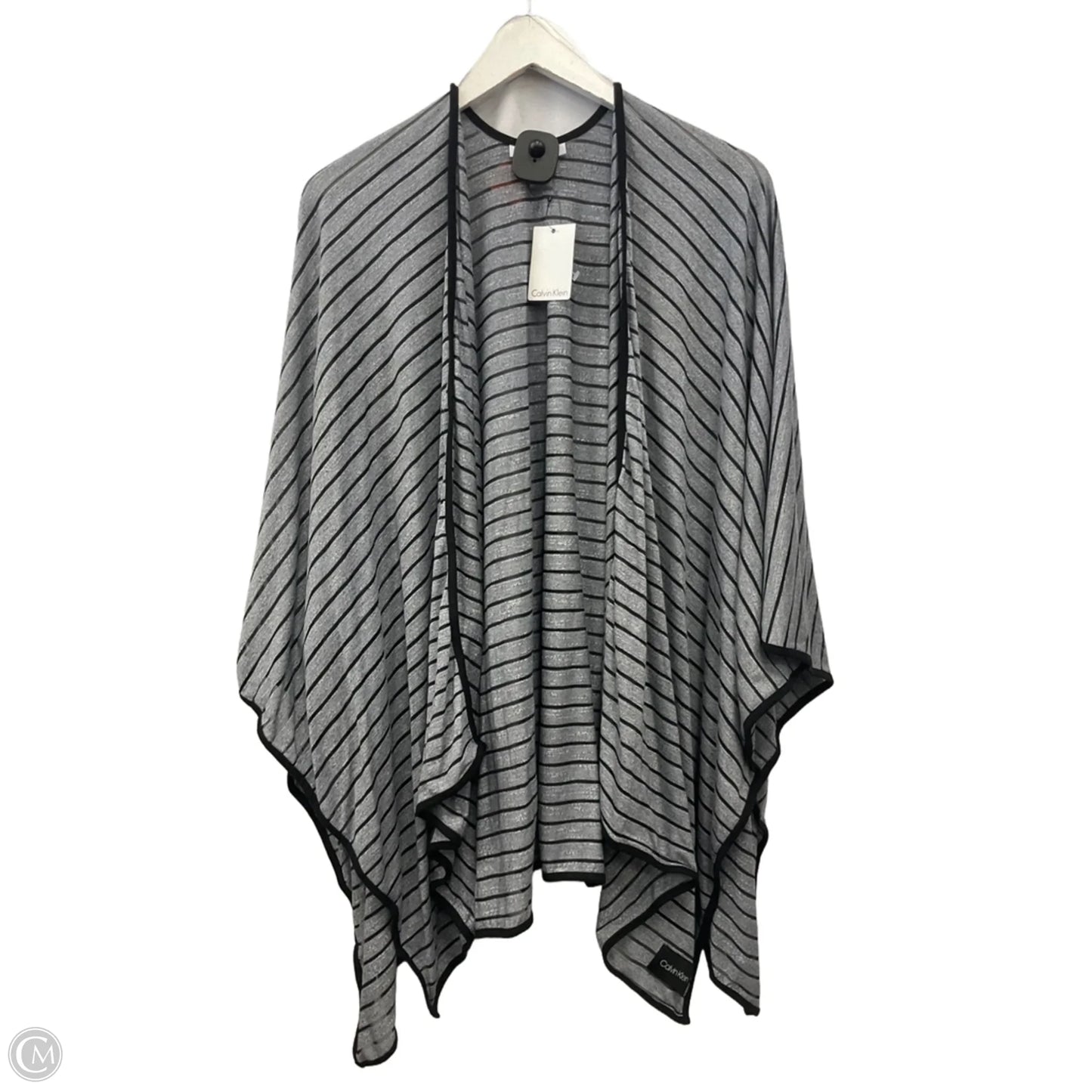 Shawl By Calvin Klein In Striped Pattern, Size: Osfm