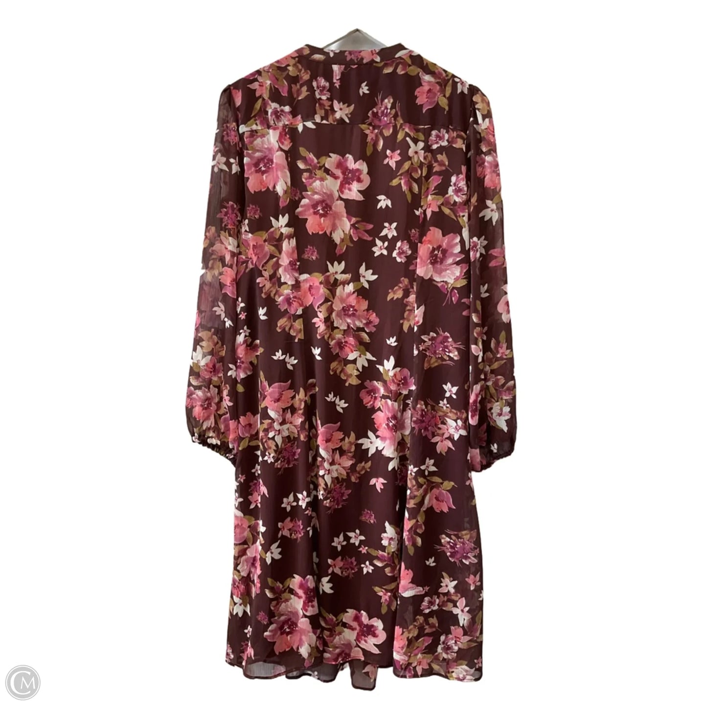 Dress Casual Midi By Chaus In Floral Print, Size: 16