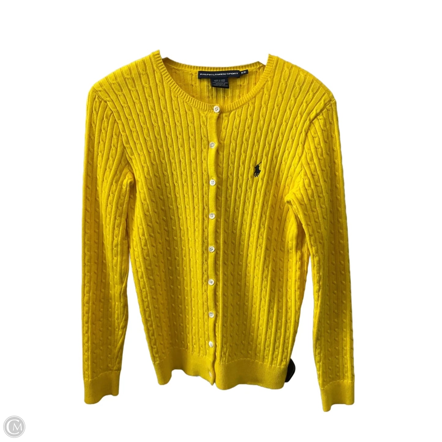 Cardigan By Lauren By Ralph Lauren In Yellow, Size: M