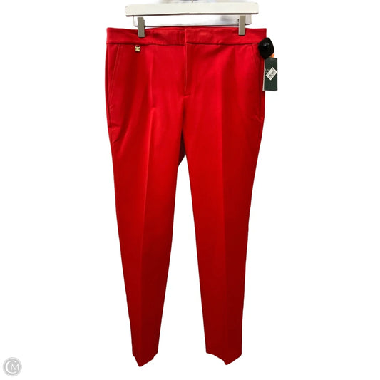 Pants Cropped By Lauren By Ralph Lauren In Red, Size: 10