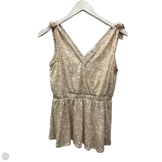 Top Sleeveless By Maurices In Tan, Size: S
