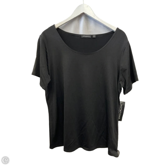 Top Short Sleeve Basic By Notations In Black, Size: 1x