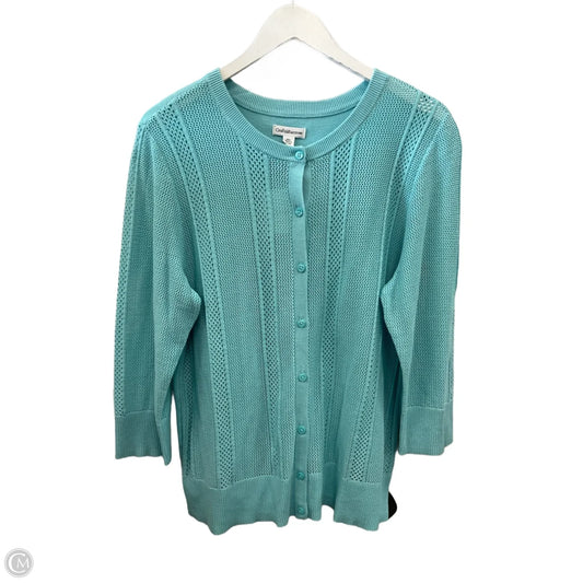Cardigan By Croft And Barrow In Aqua, Size: Xl
