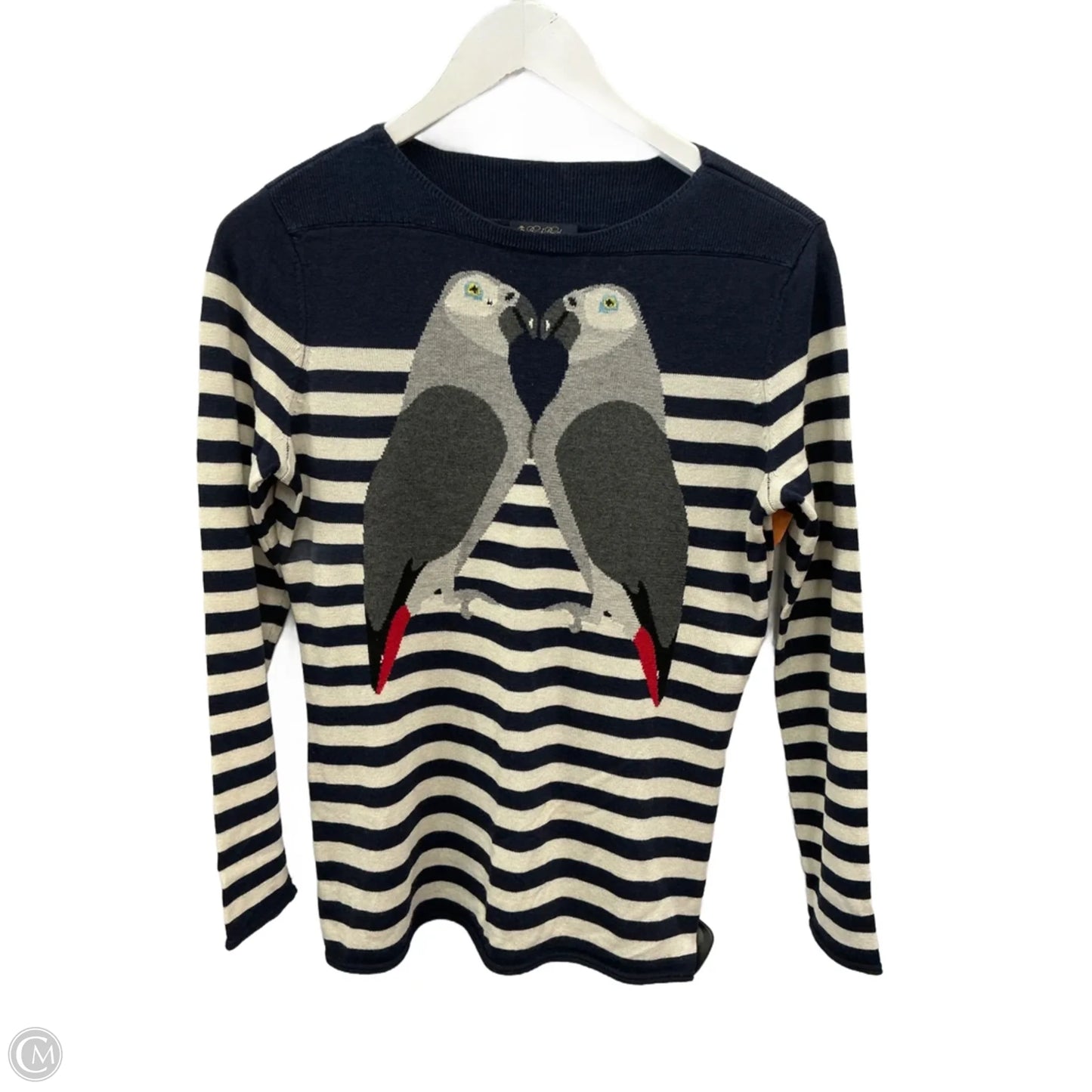 Top Long Sleeve By Brooks Brothers In Blue & Grey, Size: L