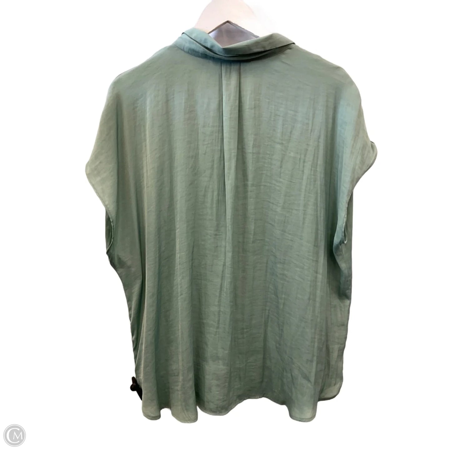Blouse Short Sleeve By Nine West Apparel In Green, Size: Xxl