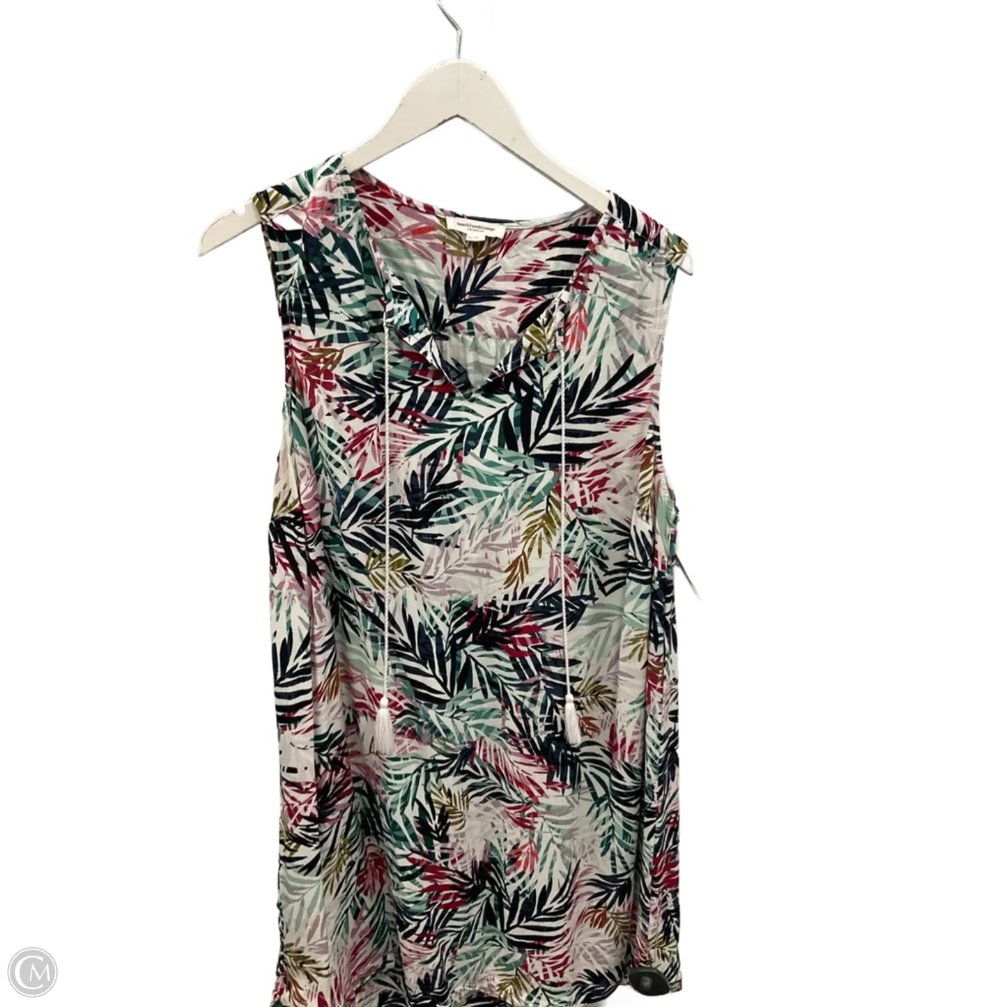Top long sleeve By Beachlunchlounge In Tropical Print, Size: 1x
