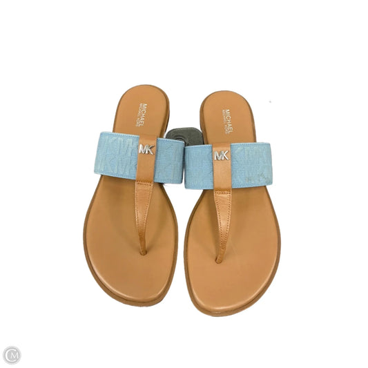 Sandals Flats By Michael By Michael Kors In Blue, Size: 10