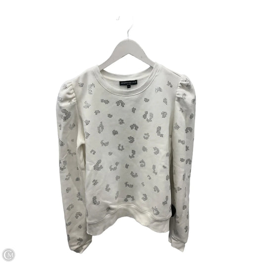 Sweatshirt Crewneck By Clothes Mentor In White, Size: S