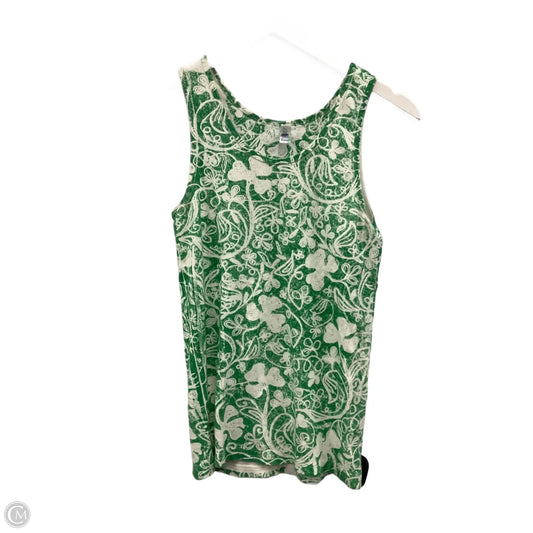 Tank Top By Bella + Canvas In Green & White, Size: Xl