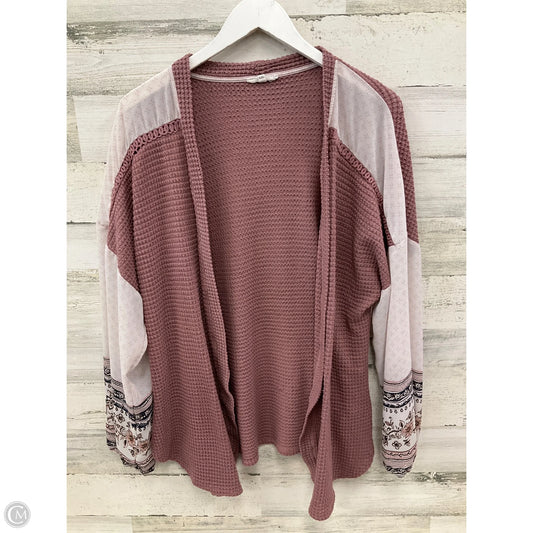 Cardigan By Maurices In Mauve, Size: Xxl