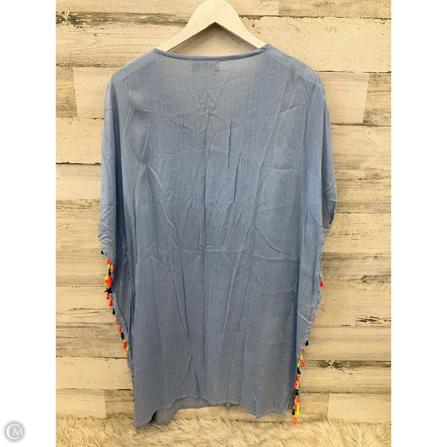 Swimwear Cover-up By Clothes Mentor In Blue & White, Size: Osfm