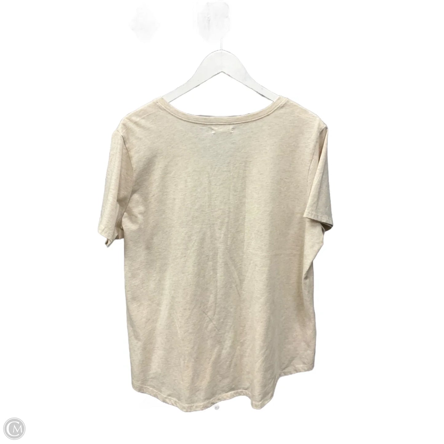 Top Short Sleeve By Maurices In Cream, Size: 1x