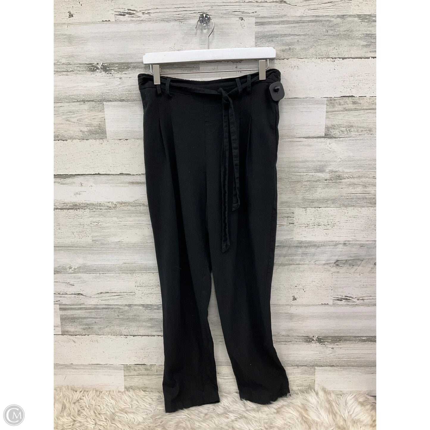 Pants Linen By Clothes Mentor In Black, Size: L