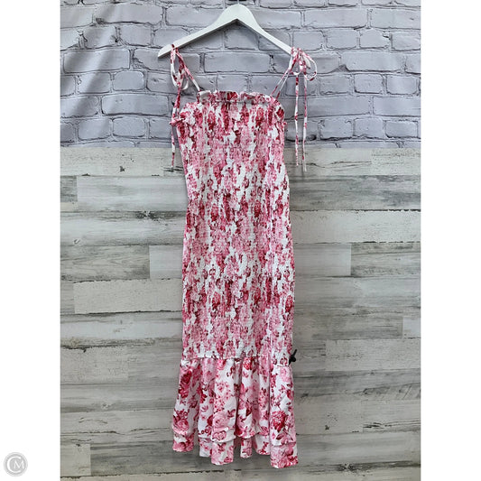 Dress Casual Midi By Grace Karin In Pink & Red, Size: M