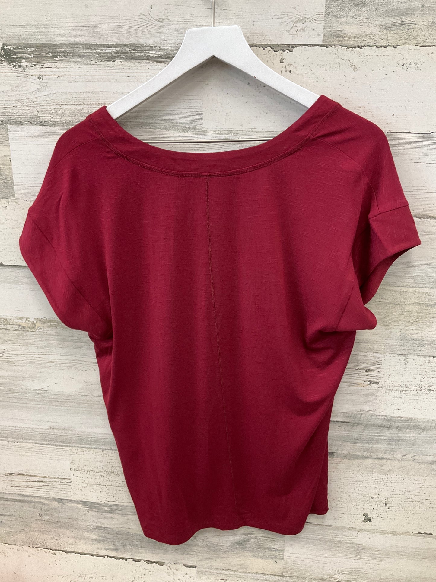 Top Short Sleeve By White House Black Market In Red, Size: M