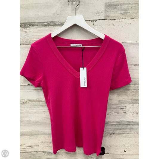 Top Short Sleeve By Michael Stars In Pink, Size: S