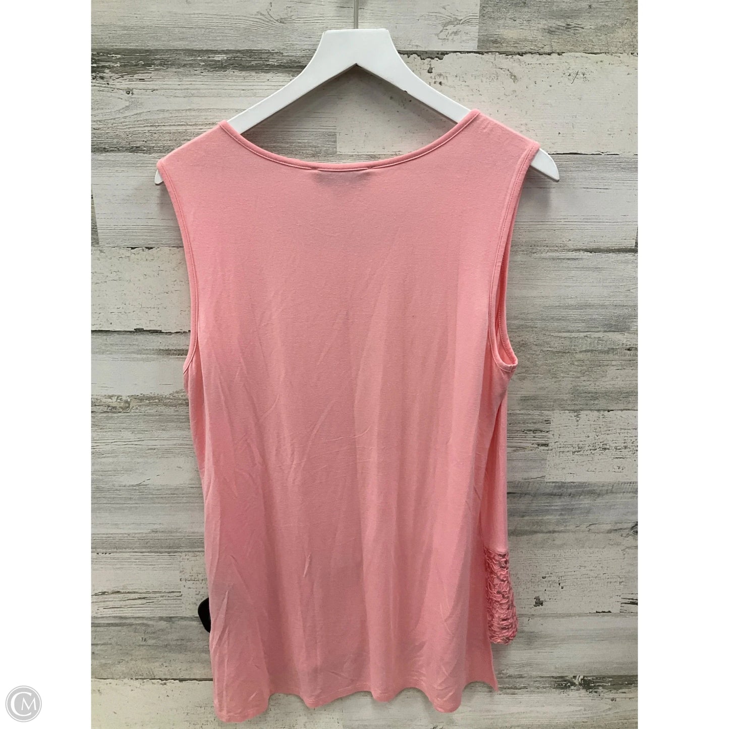 Top Sleeveless By Simply Noelle In Pink, Size: L