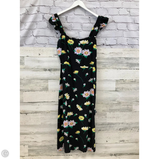 Dress Casual Midi By Loft In Black, Size: L