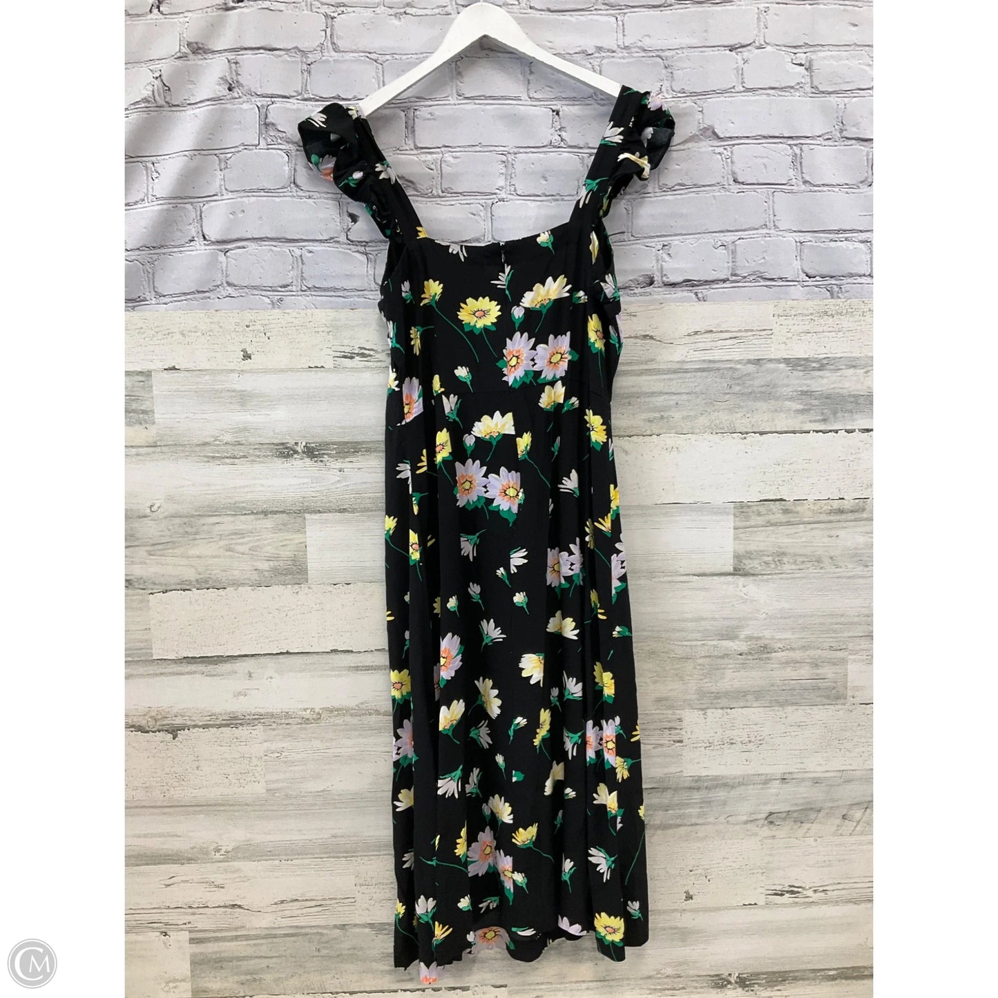Dress Casual Midi By Loft In Black, Size: L