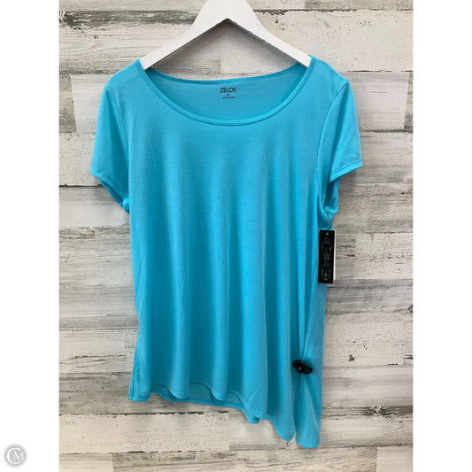 Athletic Top Short Sleeve By Zelos In Aqua, Size: Xl