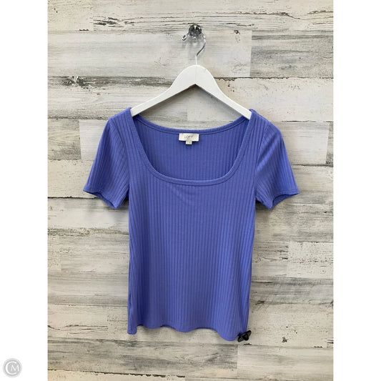 Top Short Sleeve By Loft In Purple, Size: S