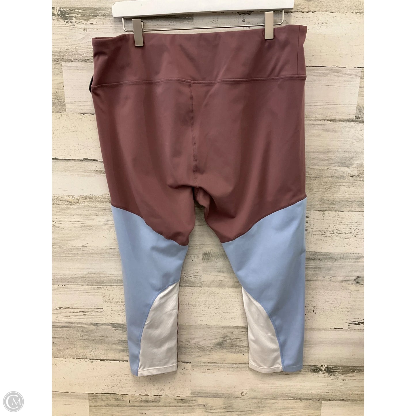 Athletic Leggings By Mta Pro In Blue & Brown, Size: 1x
