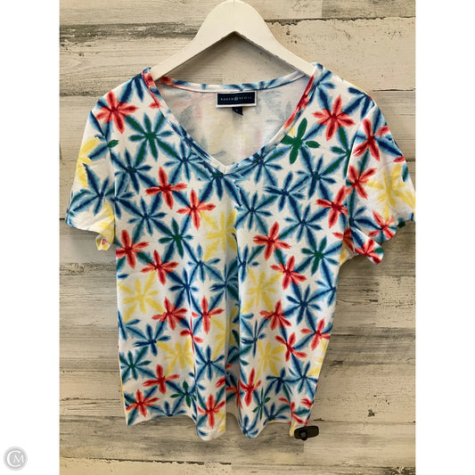 Top Short Sleeve By Karen Scott In Multi-colored, Size: L