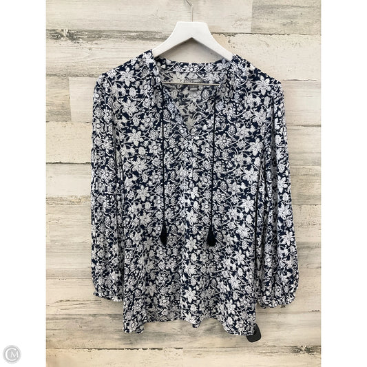 Top Long Sleeve By Falls Creek In Navy, Size: S