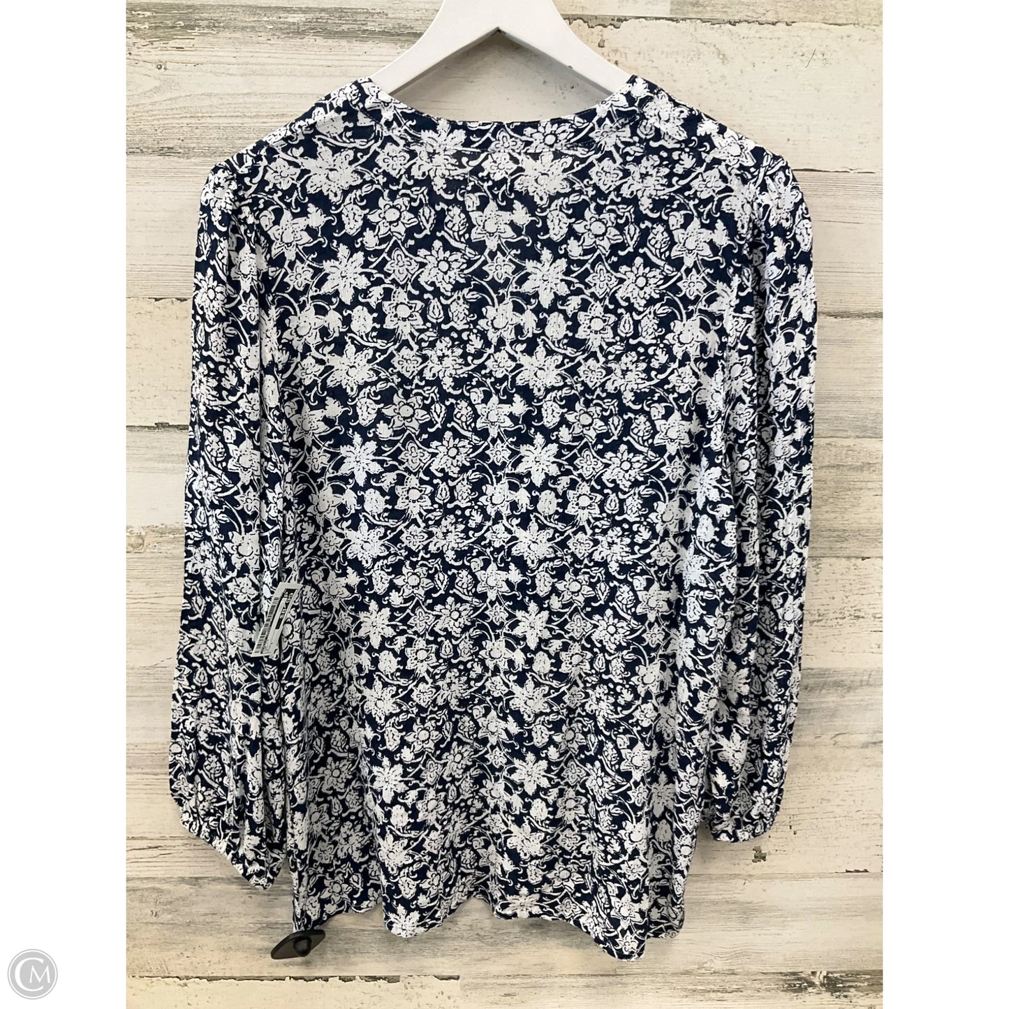Top Long Sleeve By Falls Creek In Navy, Size: S