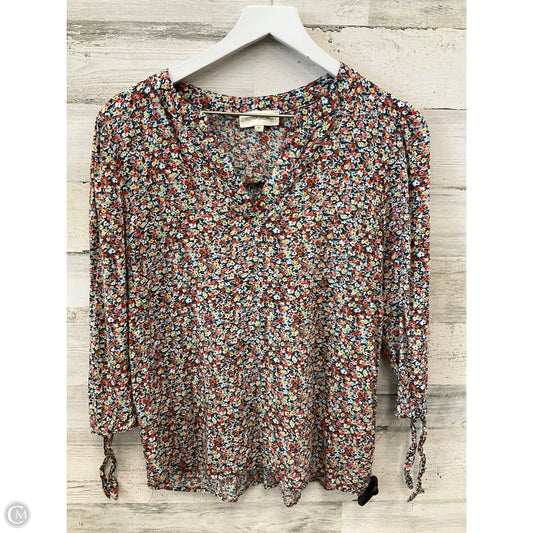 Top 3/4 Sleeve By Cynthia Rowley In Floral Print, Size: M