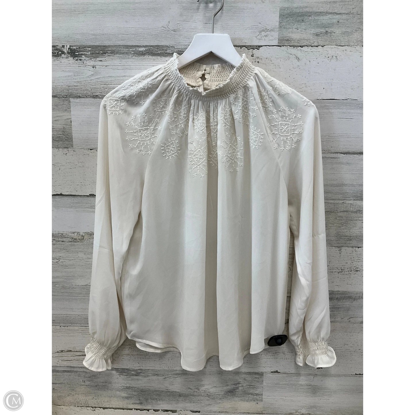 Top Long Sleeve By Loft In Cream, Size: M