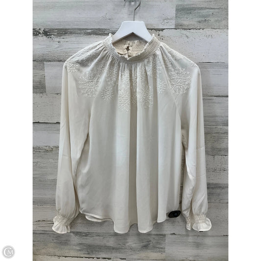 Top Long Sleeve By Loft In Cream, Size: M