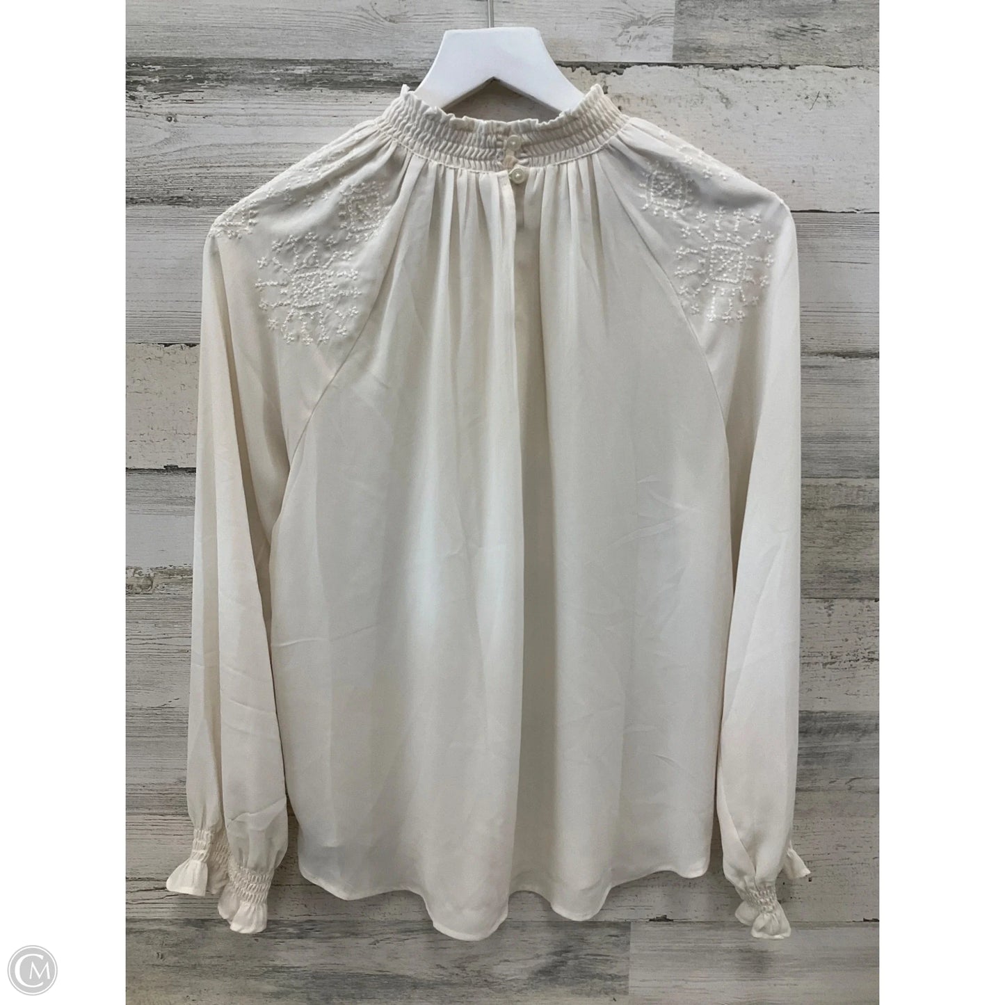 Top Long Sleeve By Loft In Cream, Size: M