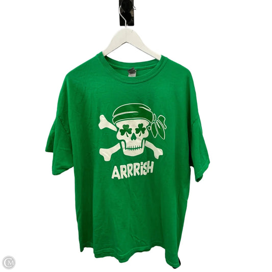 Top Short Sleeve By Gildan In Green, Size: 2x