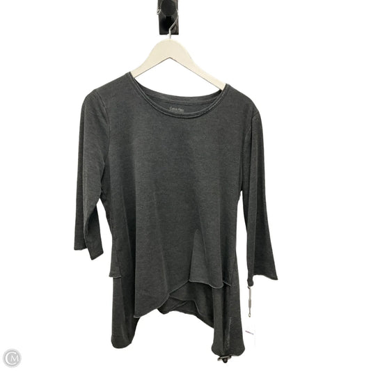 Top 3/4 Sleeve By Calvin Klein In Grey, Size: Xxl