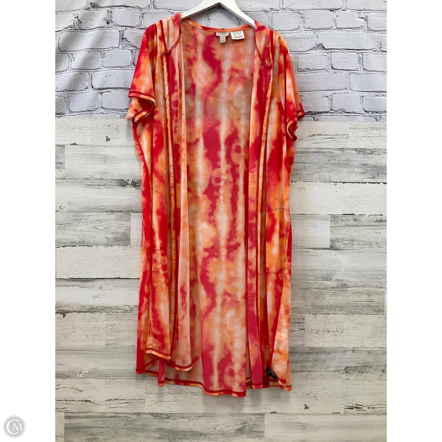 Swimwear Cover-up By Logo In Orange & Red, Size: 2x