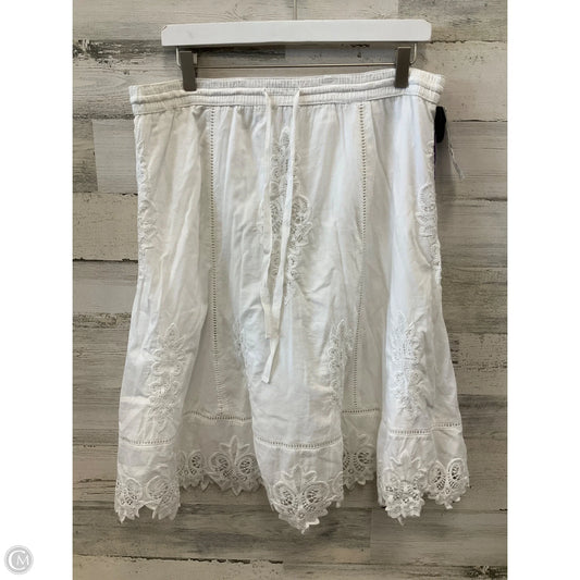 Skirt Midi By Lauren By Ralph Lauren In White, Size: 10