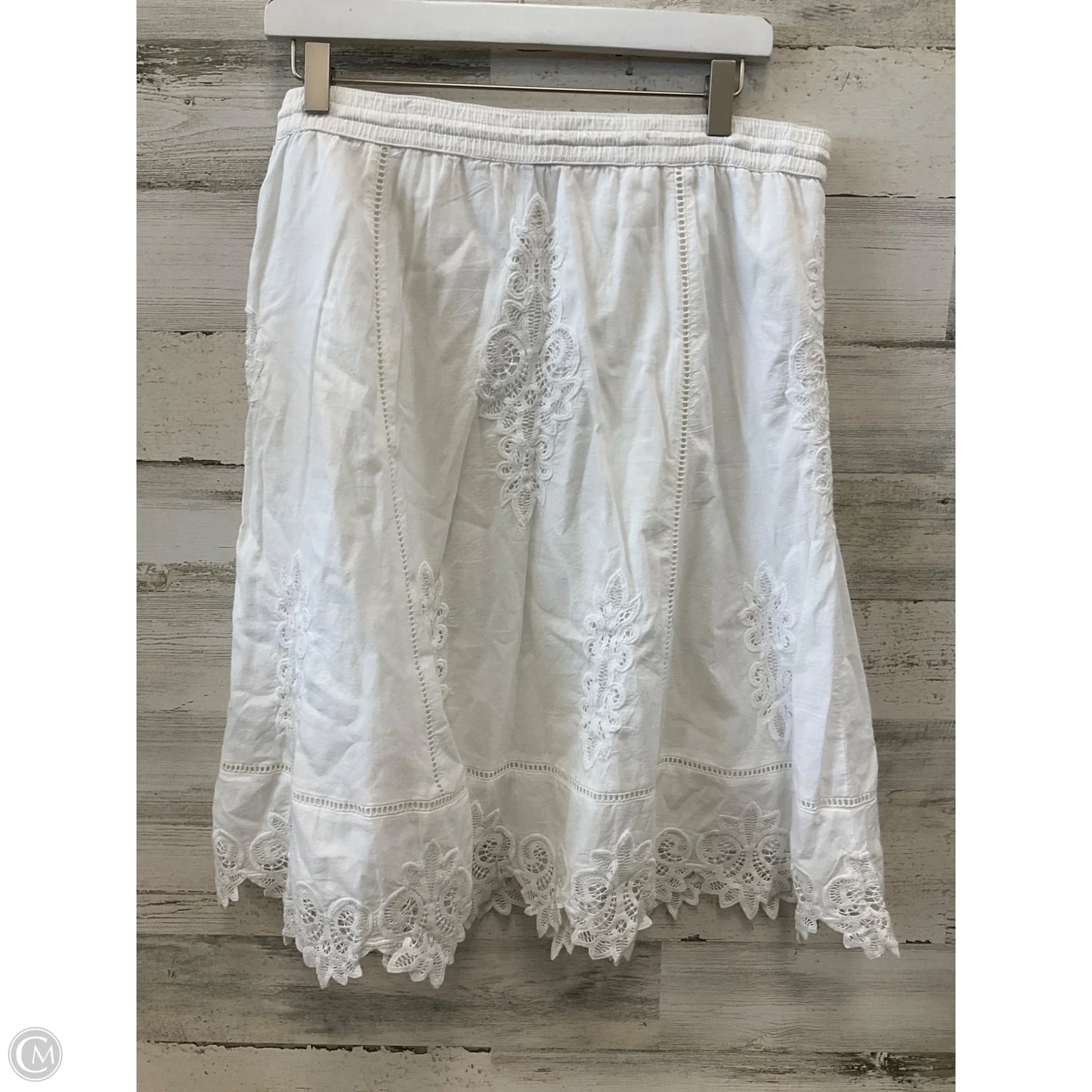 Skirt Midi By Lauren By Ralph Lauren In White, Size: 10