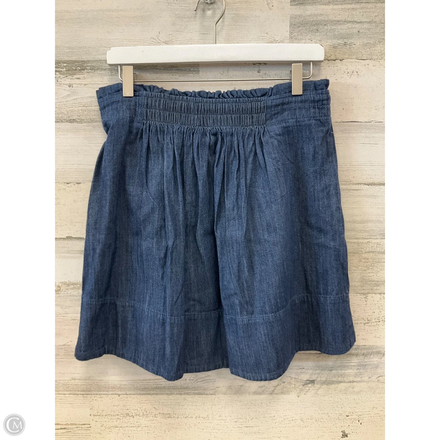 Skirt Mini & Short By Merona In Blue Denim, Size: 8