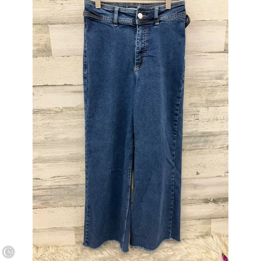 Jeans Wide Leg By Mng In Blue Denim, Size: 4