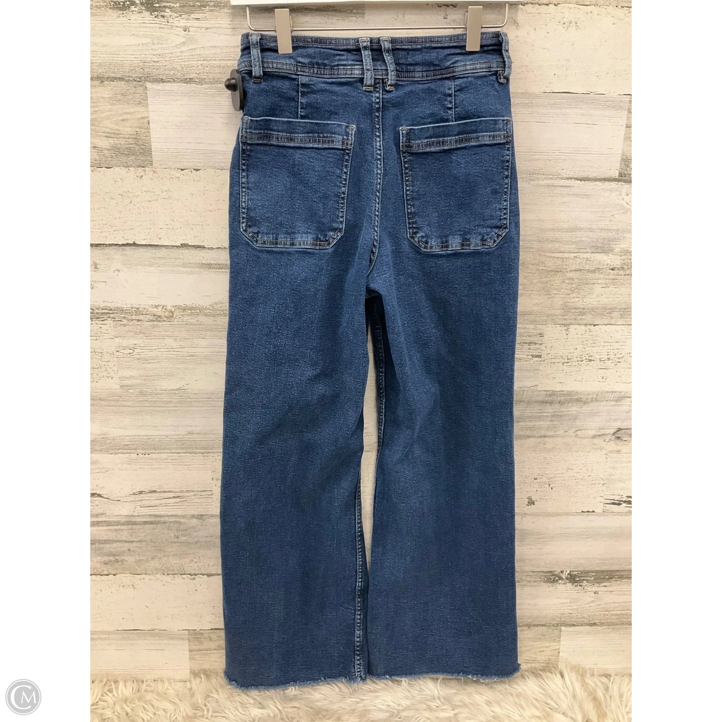 Jeans Wide Leg By Mng In Blue Denim, Size: 4