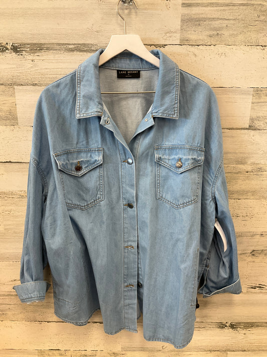 Jacket Denim By Lane Bryant In Blue Denim, Size: 1x